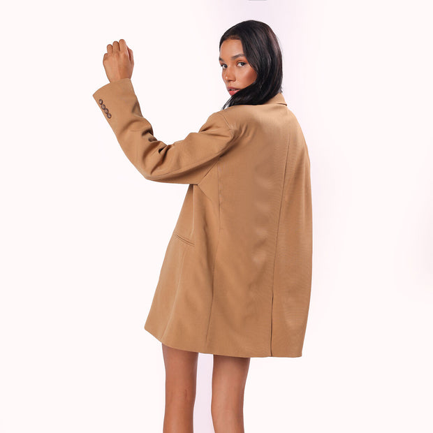 Alexa Oversized Brown Blazer