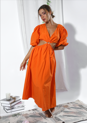 TWISTED ORANGE DRESS