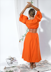 TWISTED ORANGE DRESS