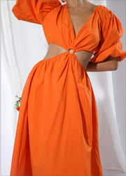 TWISTED ORANGE DRESS